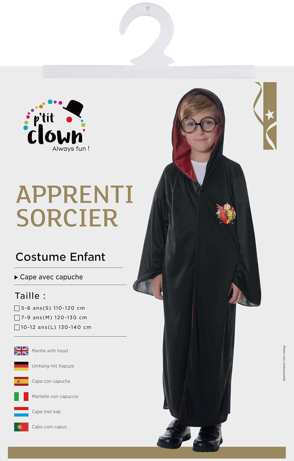P'TIT CLOWN — Costume apprenti sorcier enfant 10/12 ans – Image 4