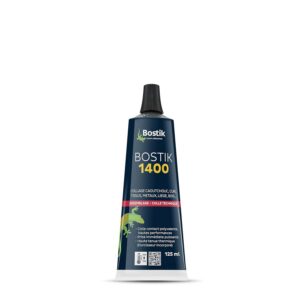 Bostik 1400 Colle Contact Liquide Multi-Usages – Colle néoprène – Prise Immédiate Puissante – Durcisseur Incorporé – Couleur : Ambré – Tube de 125ml