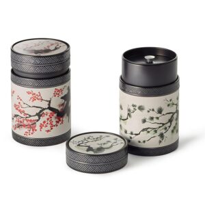 Eigenart Case Akashi AK75117 Lot de 2 boîtes rondes en métal avec couvercle à visser et capacité de 150 g