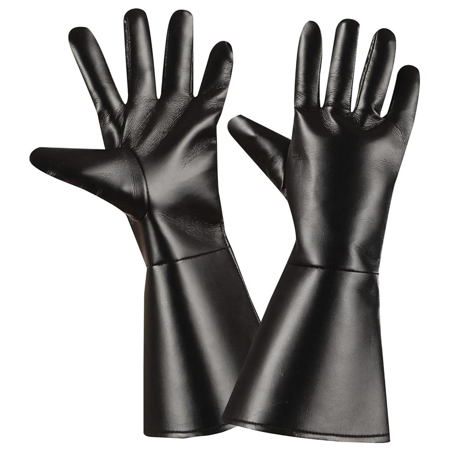 W WIDMANN MILANO Party Fashion - 8535A - Gants en similicuir, noir, fête à thème, carnaval