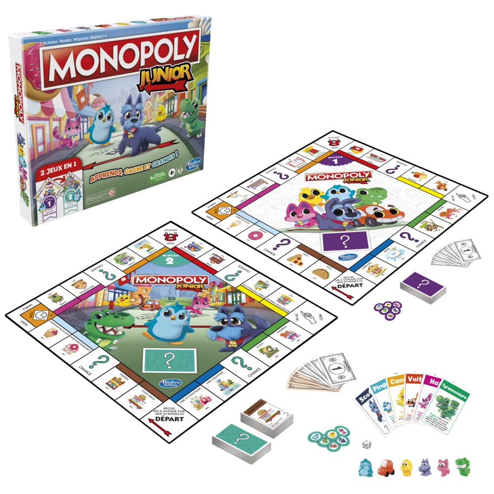 HASBRO GAMING Monopoly Junior — Jeu de Société 2 en 1 – Image 4