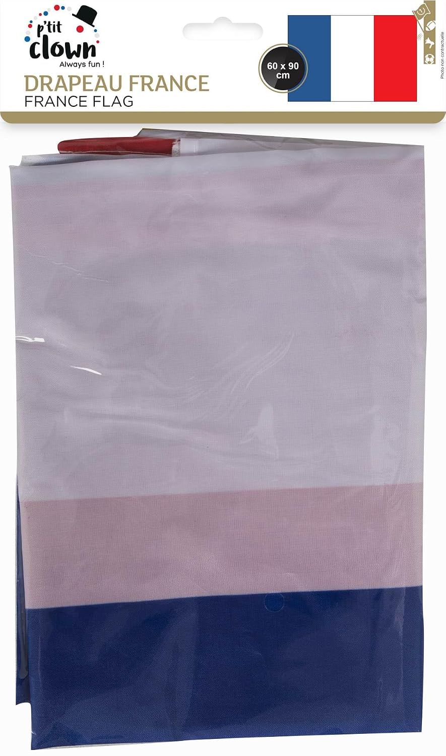 P'TIT CLOWN — Drapeau France 60 x 90 cm – Image 4