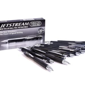 uni-ball Stylo Roller Rétractable, Noir, Pochette de 12