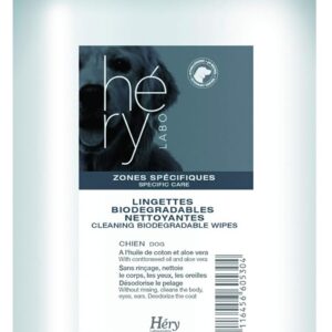 Lingettes nettoyantes biodégradables pour Chien, Zones spécifiques - HERY