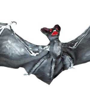 P'TIT Clown - 20022 - Chauve-Souris en Plastique - 60 cm - Parfaite pour Décoration Halloween Effrayante - Idéale pour Créer Une Ambiance de Maison Hantée - Accessoire pour Fêtes et Décors Sinistres