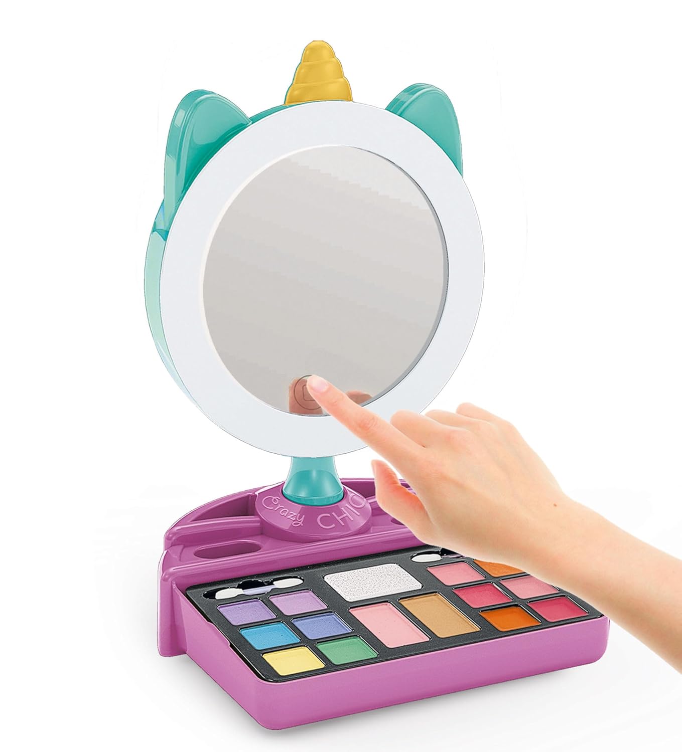 CLEMENTONI Crazy Chic — Miroir de Maquillage Licorne LED – Image 3