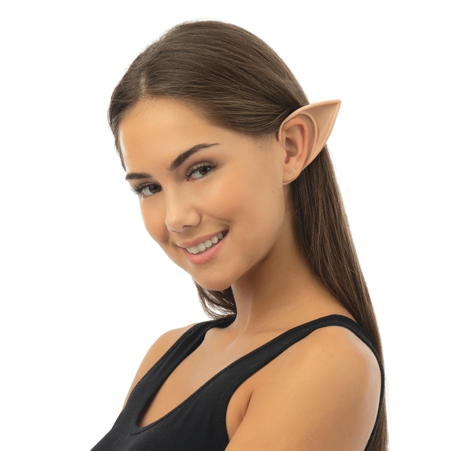 P'TIT Clown - 16679 - Oreilles d'Elfe - Elf Ears - La Paire - Accessoire de Déguisement - Parfait pour Carnaval, Halloween, Cosplay, Manga, Fêtes costumées, Evènements à thèmes - Unisexe - Beige