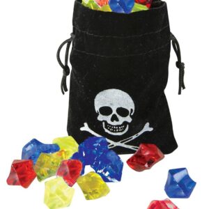 Bourse de Pirate avec Fausses Pierres précieuses - Multicolore - Taille Unique