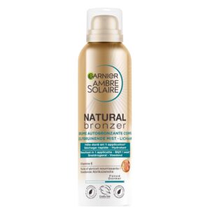 GARNIER Ambre Solaire - Natural Bronzer - Brume Autobronzante Hydratante & Apaisante - Hâle Doré & Lumineux Pendant 1 Semaine - À l'Huile D'Abricot - Vegan & Cruelty Free - Corps - 150 ml
