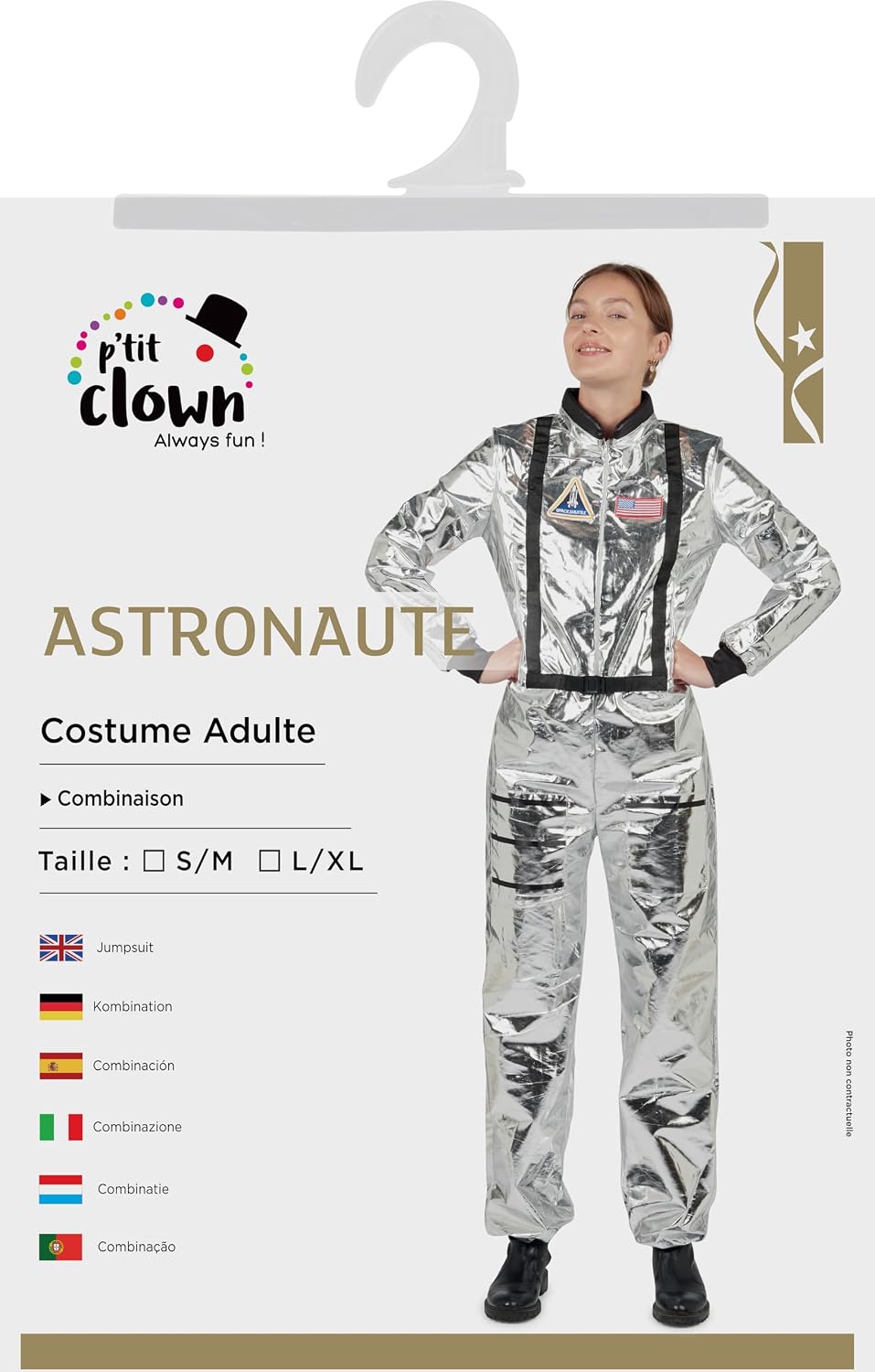 P’TIT CLOWN — Déguisement Astronaute Femme Taille S/M – Image 4