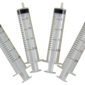 P'TIT CLOWN - 44044 - Lot de 4 Seringues avec Mesure de Liquide, Sans Aiguille - Accessoire Déguisement Infirmier, Docteur, Médecin, Chirurgien - Carnaval, Fête à Thème, Halloween - Plastique - 12cm