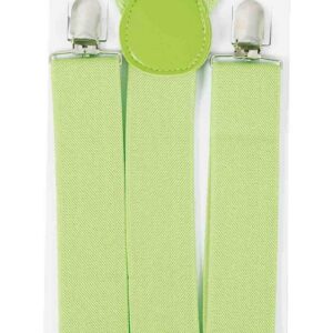 P'tit Clown - 56004 - Bretelles Réglables avec Clips - Largeur 3.5 cm - Unisexe - Pour Carnaval, Cosplay, Halloween, Fêtes Costumées, Soirées à Thèmes - Vert Fluo