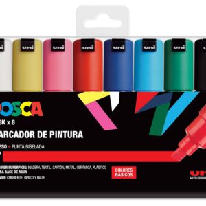 UNI Posca Set PC 8K Basic - Pack de 8 feutres