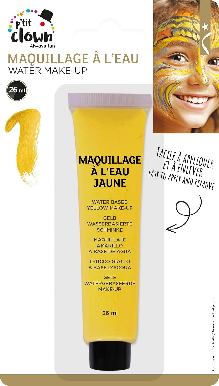 P'TIT CLOWN — Fard à l’Eau Jaune 26 ml avec Pinceau – Image 4