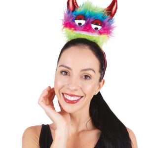 P'TIT CLOWN - Serre-tête Fantaisie Multicolore, Accessoire pour Carnaval, Halloween, Fêtes Costumées