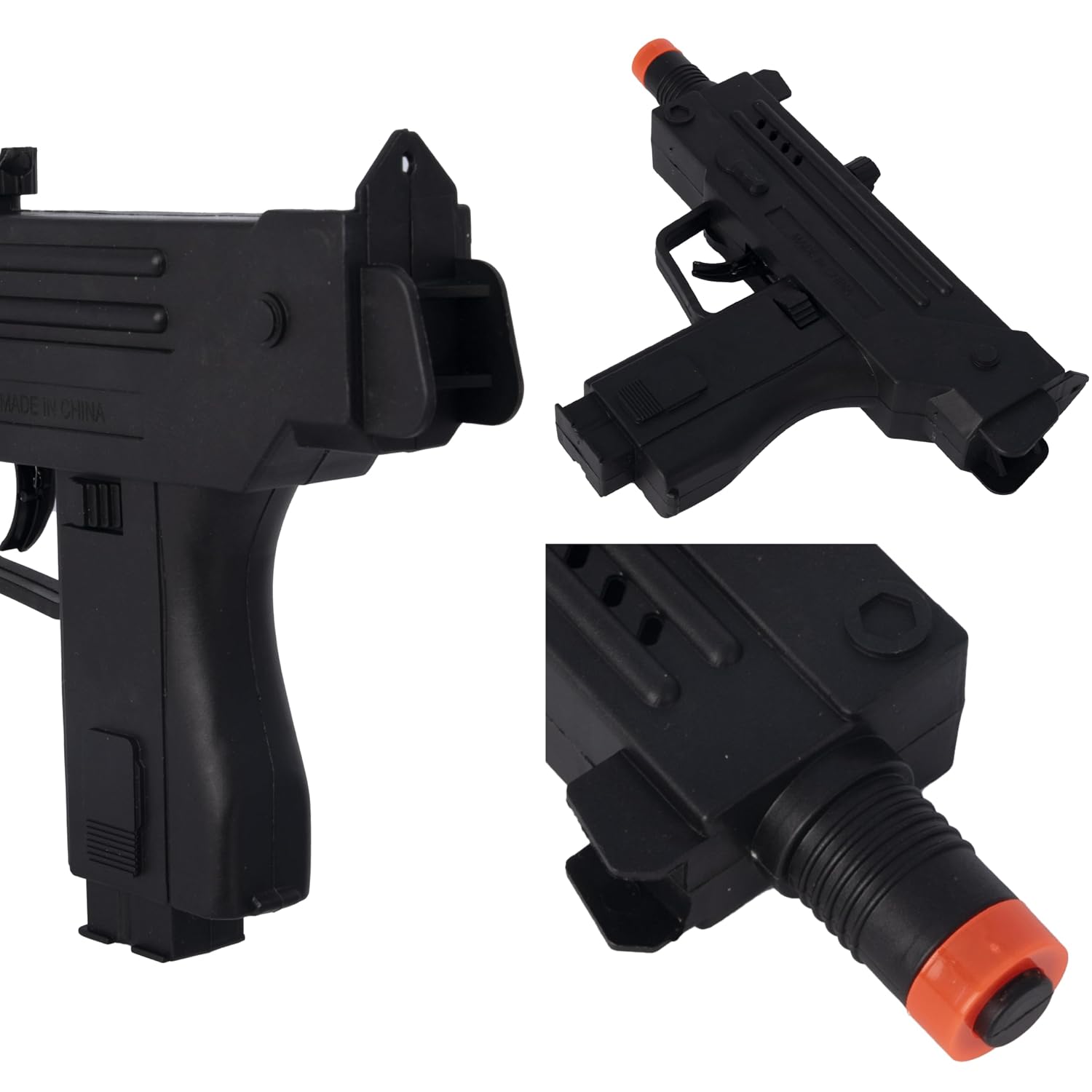 P’TIT CLOWN — Faux mini pistolet Uzi à silex 18 cm – Image 4