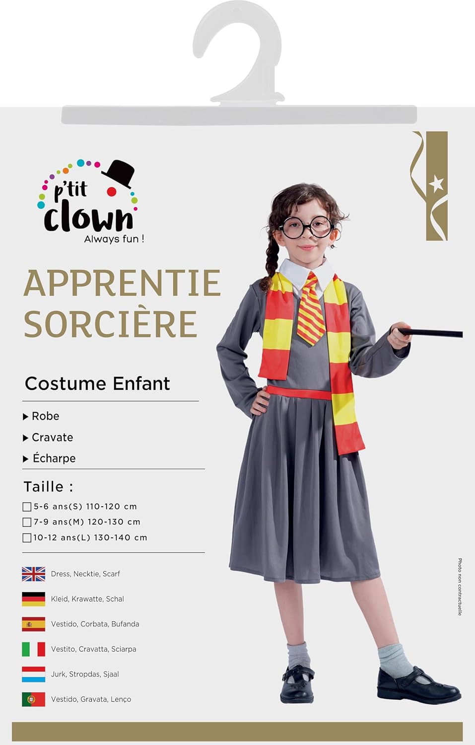 P'TIT CLOWN — Costume apprentie sorcière enfant 10/12 ans – Image 4