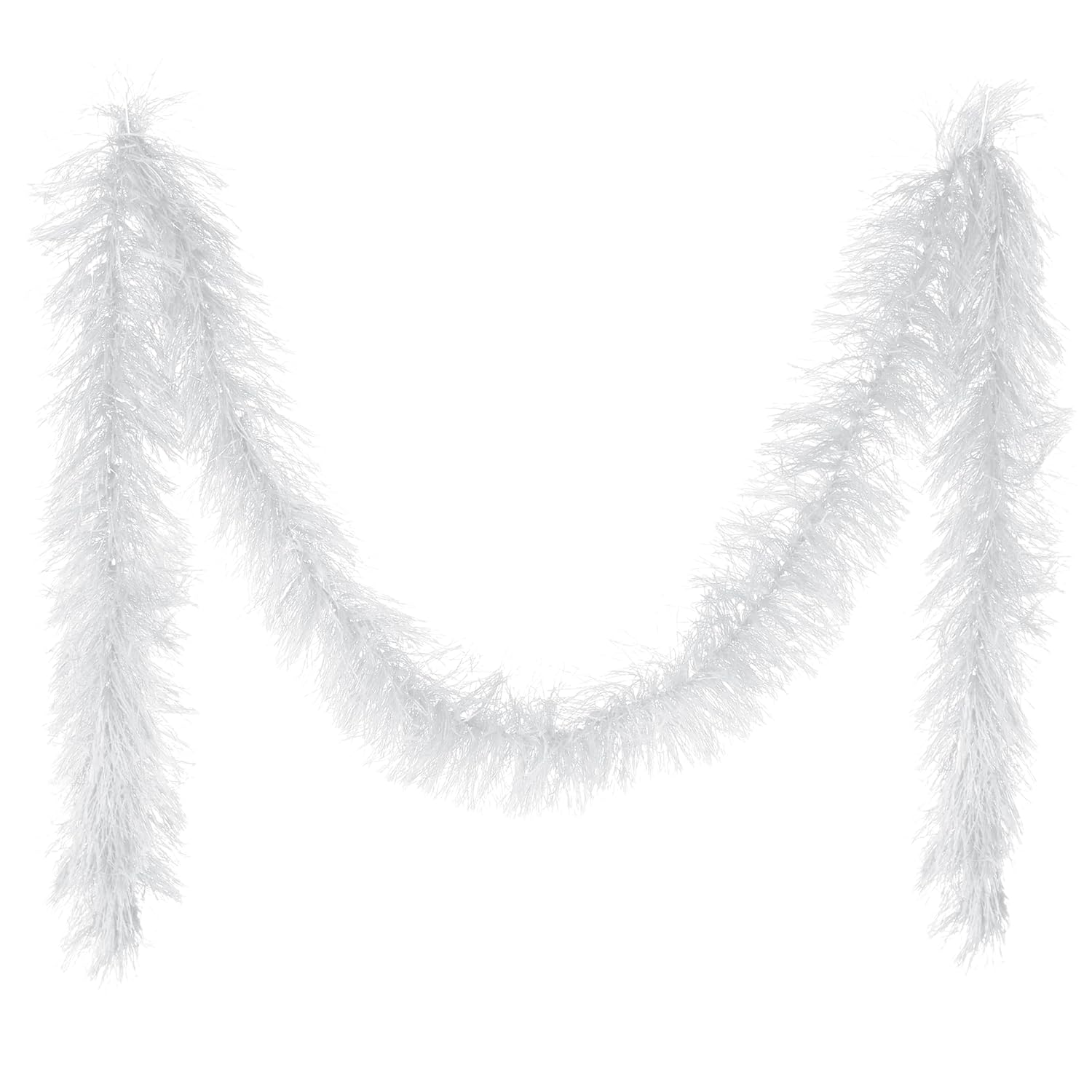 P'tit Clown - Boa Polyester - Longueur 180 cm - Unisexe - Accessoire parfait pour Déguisement, Charleston, Années 20, Flapper, Carnaval, Fête costumée (Blanc)