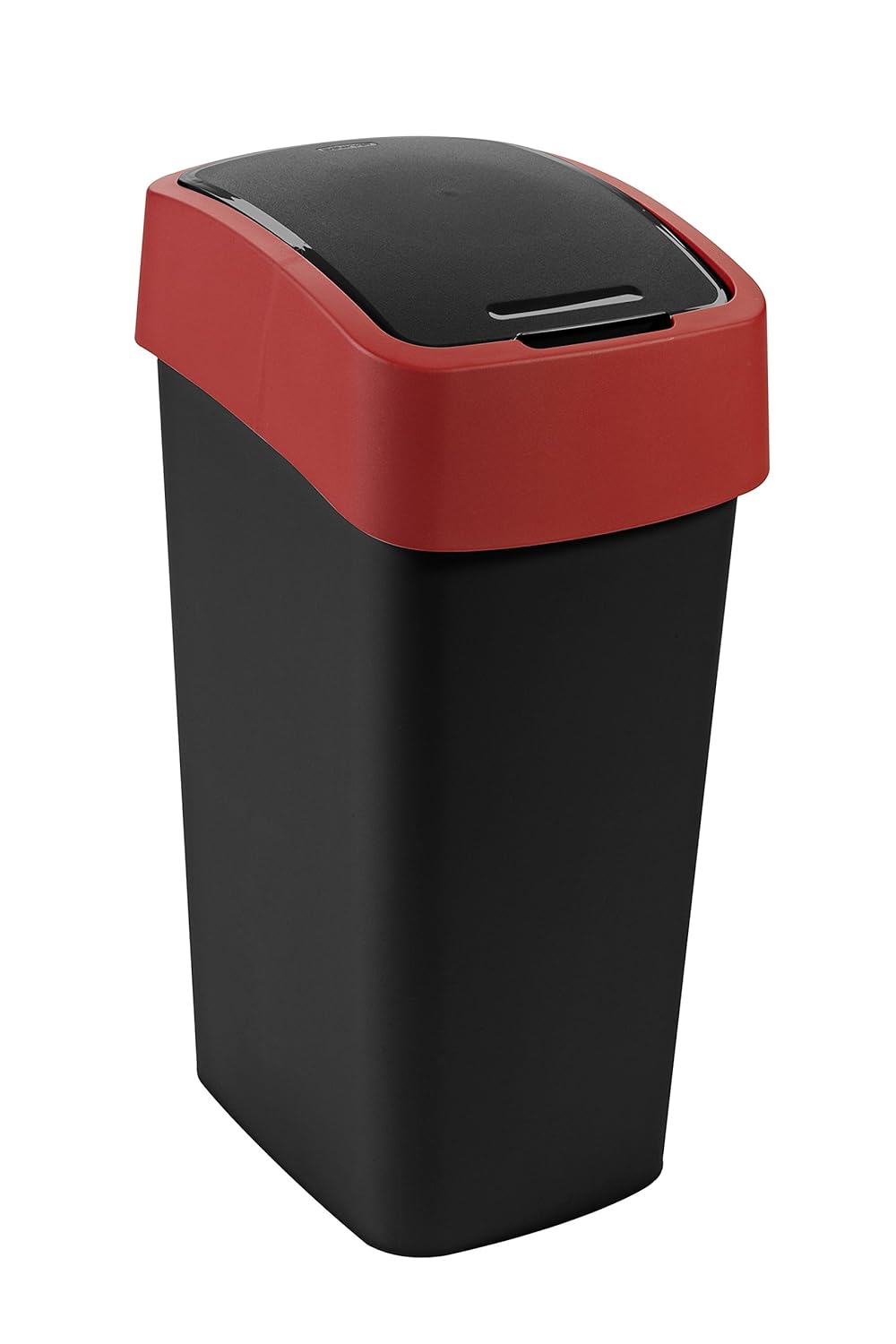 Curver | Poubelle Flip Bin 50L 29,4x37,6x65,3 cm Noir/Rouge