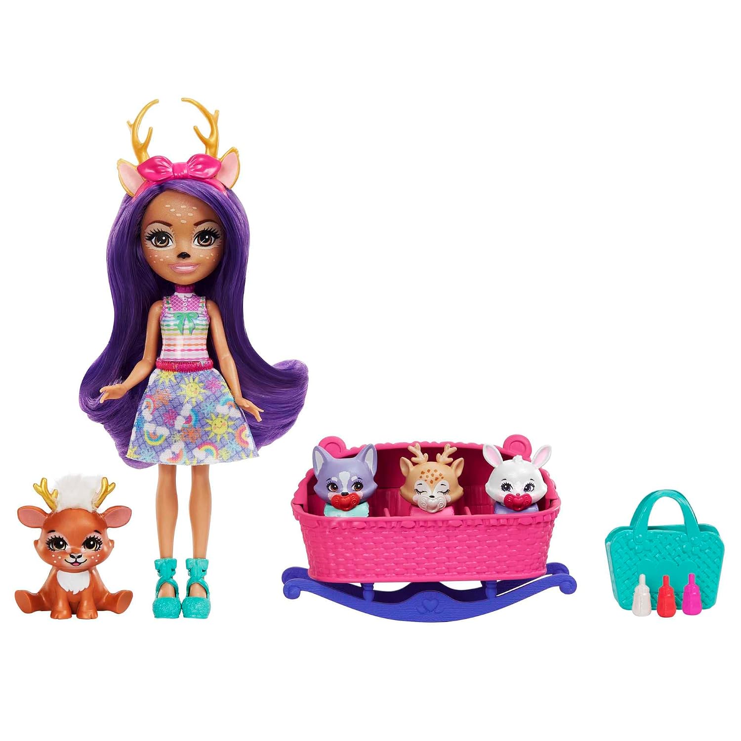 ENCHANTIMALS — Coffret Petite Poupée et 3 Bébés Animaux – Image 2