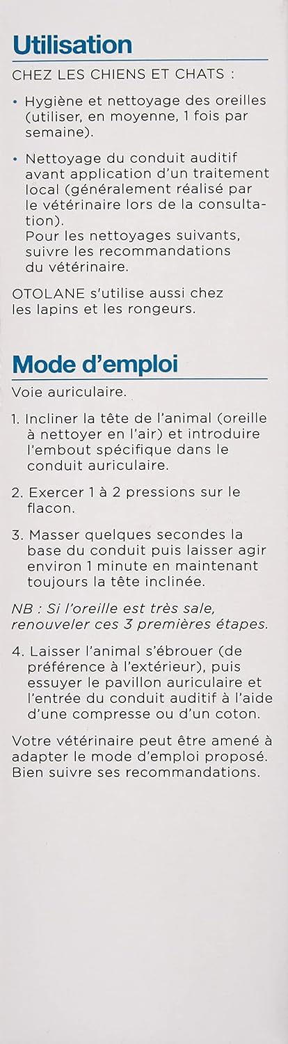 OTOLANE — Solution auriculaire 135 ml chiens, chats et NAC – Image 3