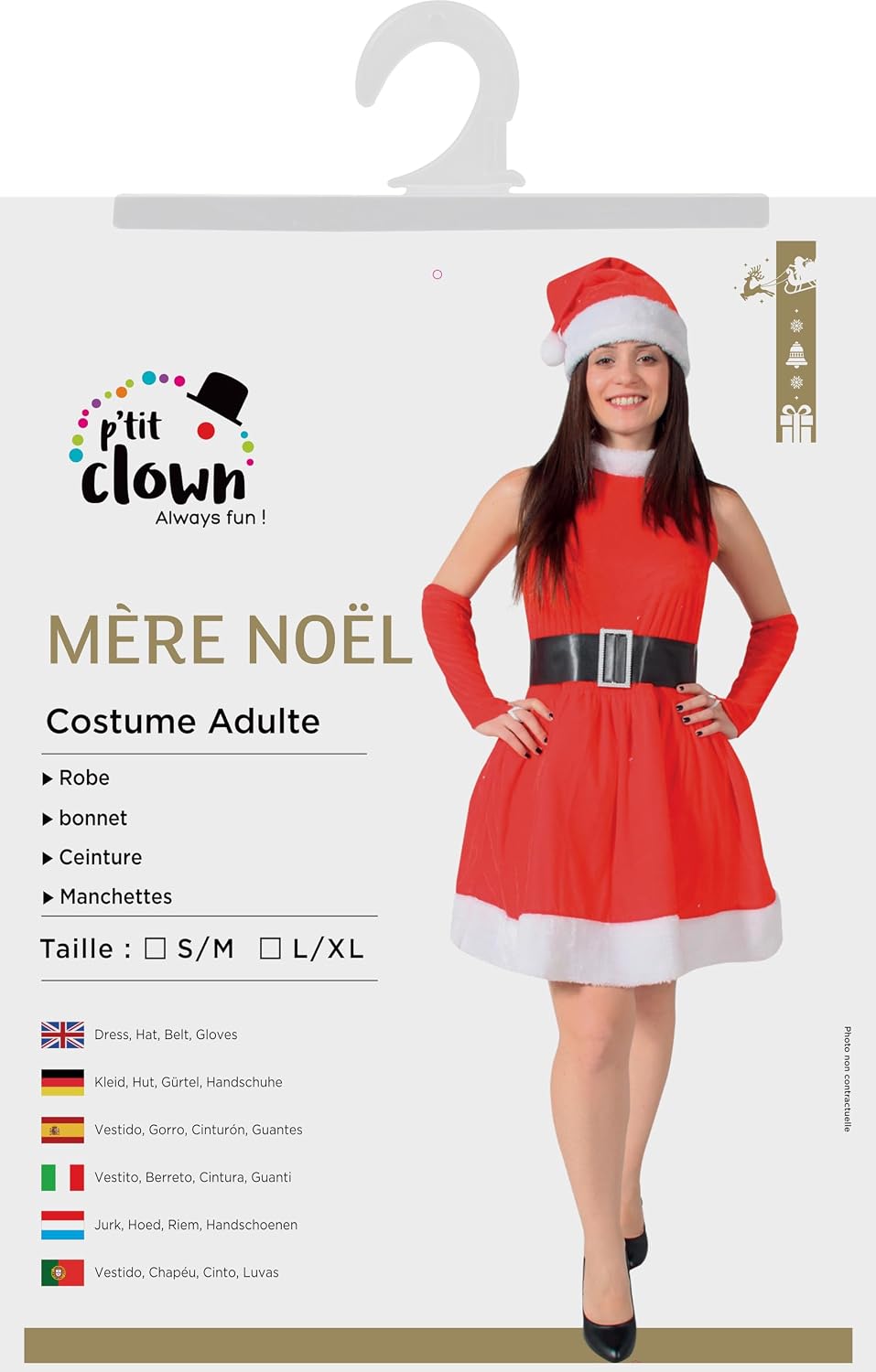 P'TIT CLOWN — Costume Mère Noël Femme – Image 5