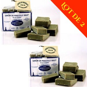 Marius Fabre - Savon de Marseille Brut à la Coupe 1kg à l'Huile d'Olive - LOT DE 2 - soit 2 kg de savons à la coupe 10 pièces