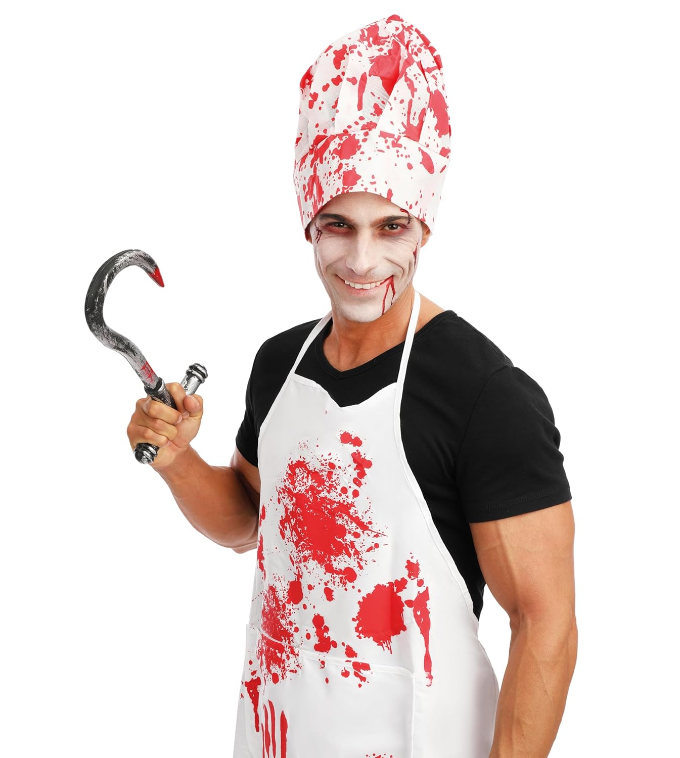 P'TIT CLOWN — Faux Crochet de Boucher Ensanglanté 30 cm