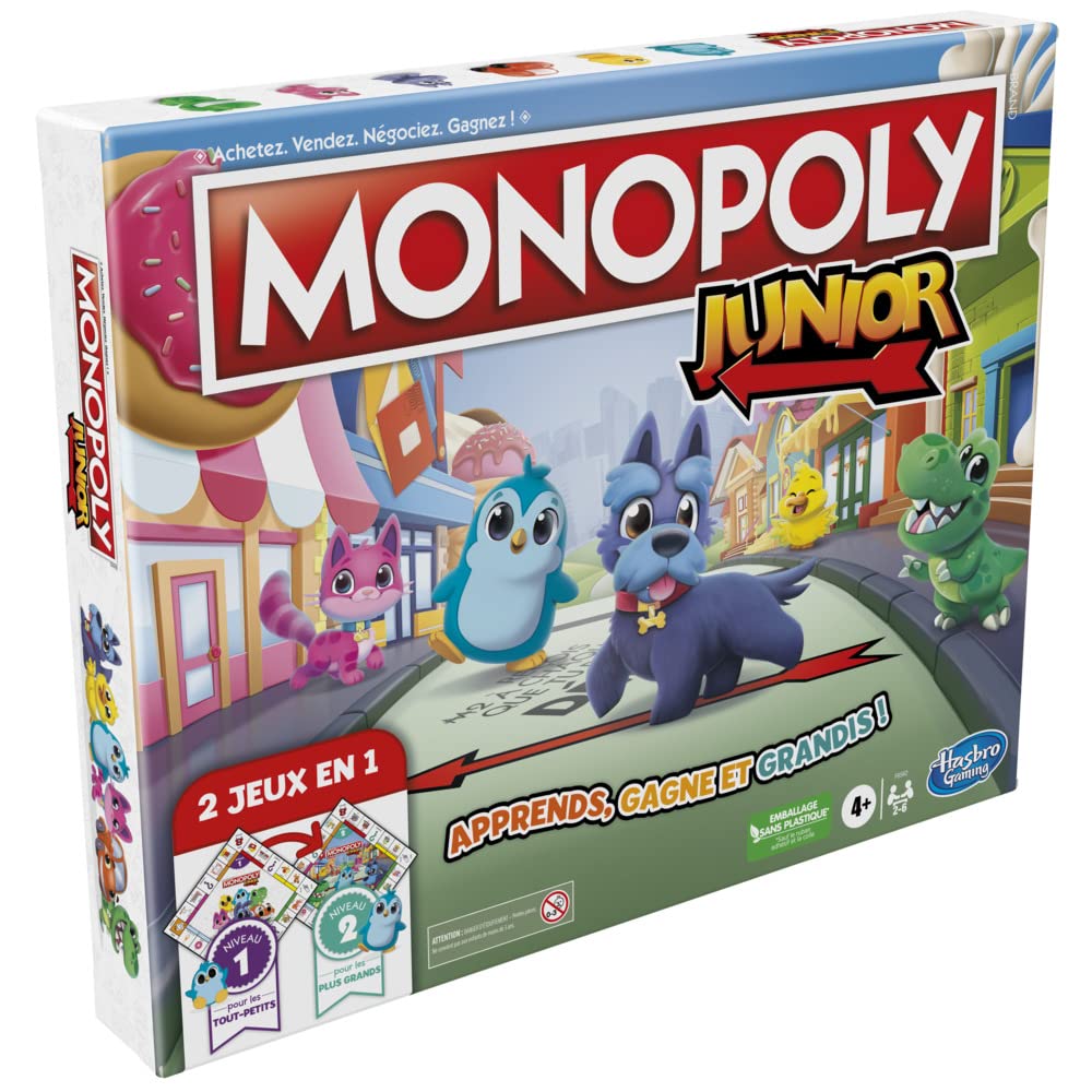 HASBRO GAMING Monopoly Junior — Jeu de Société 2 en 1 – Image 5