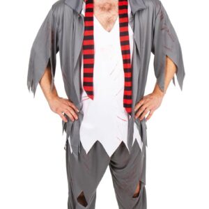 P'TIT CLOWN - Costume Etudiant Sanglant - Etudiante Sanglante - Adulte - Parfait pour Halloween, Fêtes Costumées et Évènements à Thème (Homme, S-M)