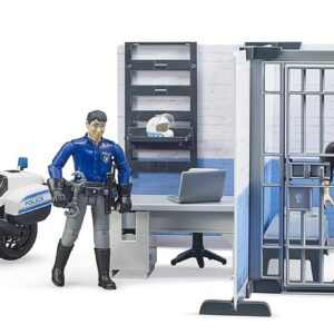 Alternative view of BRUDER Bworld 62732 — Commissariat de police avec moto 1:16