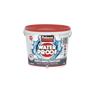Rubson revêtement Waterproof Anti fuite Terre Cuite 5kg pour réparation et étanchéité, protecteur de toiture à base de silicone
