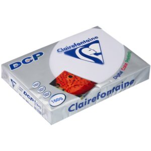 Clairefontaine - Réf. 1842C – 1000 feuilles de papier blanc au format A4 - Digital Color Printing 160 g/m² – Carton contenant 4 ramettes de 250 feuilles – Couleur : Blanc (170 CIE)