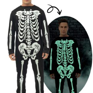 P'TTIT CLOWN - 24187 - Costume squelette - phosphorescent - adulte - S/M