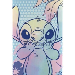 Kids Licensing Gourde Disney Stitch en Acier Inoxydable, Design Bleu et Rose, Pour Enfants 500ml