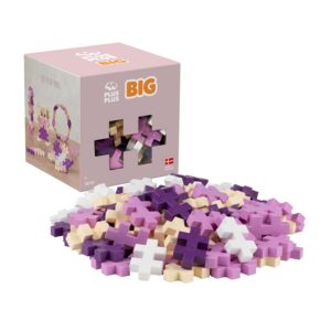 PLUS PLUS - Jeu de Construction pour Enfant dès 1 an - Jeu éducatif avec Briques - 100 pièces BIG Couleurs Pastel Bloom - Développe la Motricité Fine - Jeu Éducatif pour Fille et Garçon - PP3491