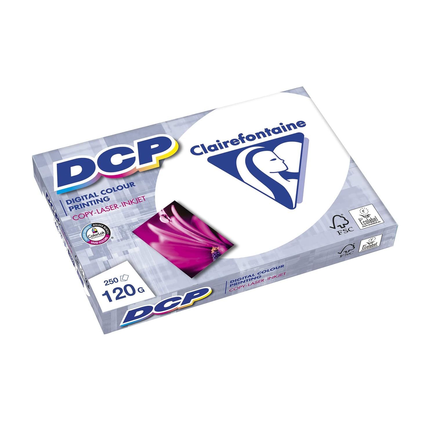 Clairefontaine - Réf. 1844C – 1250 feuilles de papier blanc au format A4 - Digital Color Printing 120 g/m² – Carton contenant 5 ramettes de 250 feuilles – Couleur : Blanc (170 CIE) – Image 4