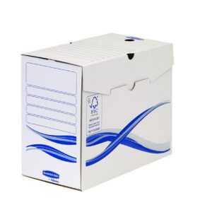 Fellowes Bankers Box Basic Lot de 25 Boîtes d'archives A4 15 cm Bleu/Blanc