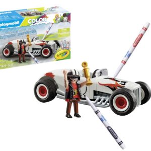 Playmobil 71376 Voiture de Course - Color - Crée de Nouvelles Histoires à tes Couleurs - avec des feutres effaçables à l'eau - Dès 5 Ans