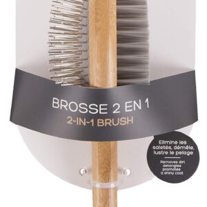 Martin Sellier Hery Brosse en Bambou 2en1 Chiens et Chats