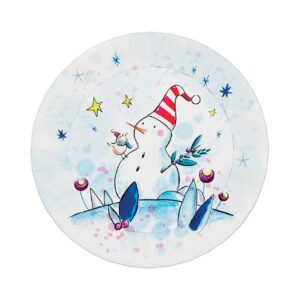 CAM ET LEON - Accessoires Décoration Noël - Fête d'Enfant - Assiettes, Gobelets - Serviettes, Pailles, Confettis, Ballons, Carton d'invitations, Pique à Gâteau, Centre de Table (Assiette x8)
