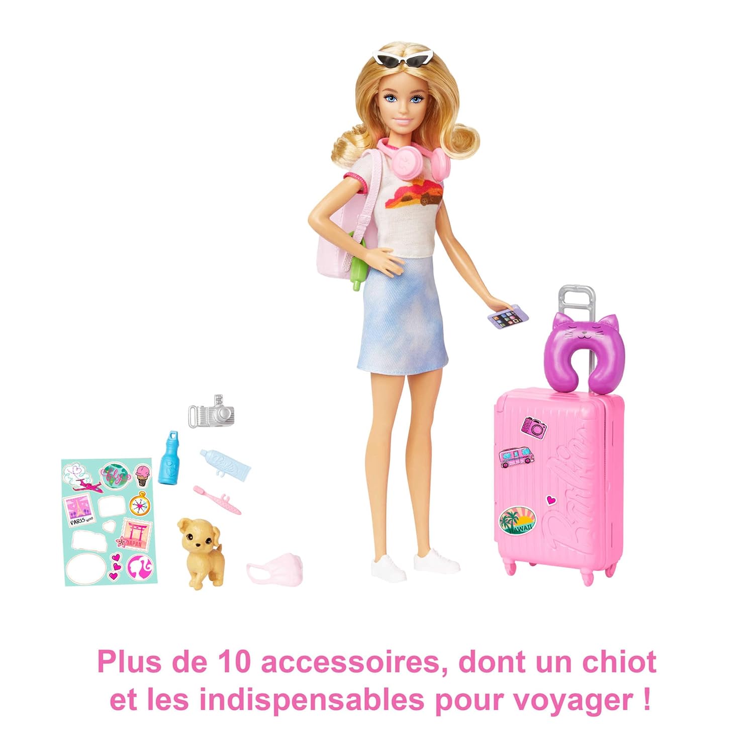 BARBIE Malibu — Coffret Voyage avec Poupée et Accessoires – Image 3