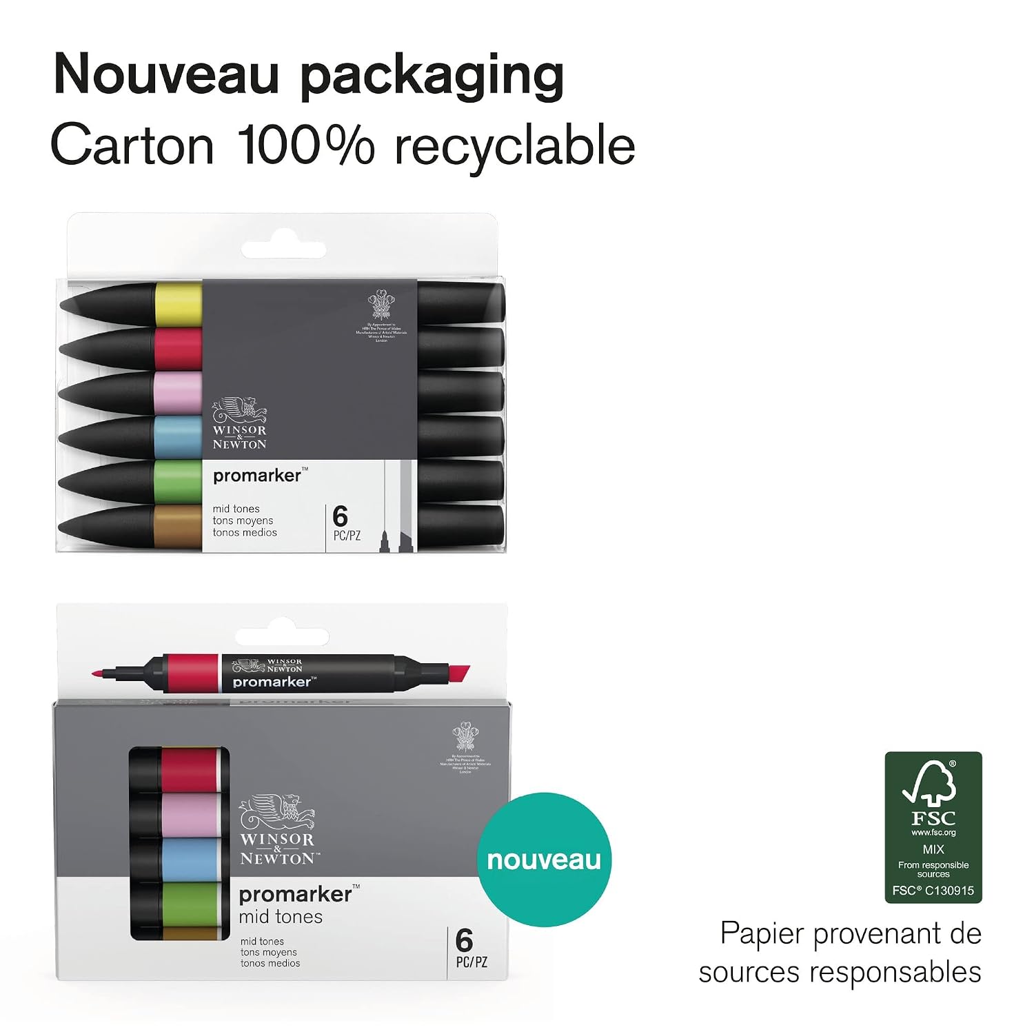 W&N Promarker — Set de 6 marqueurs tons chair – Image 7