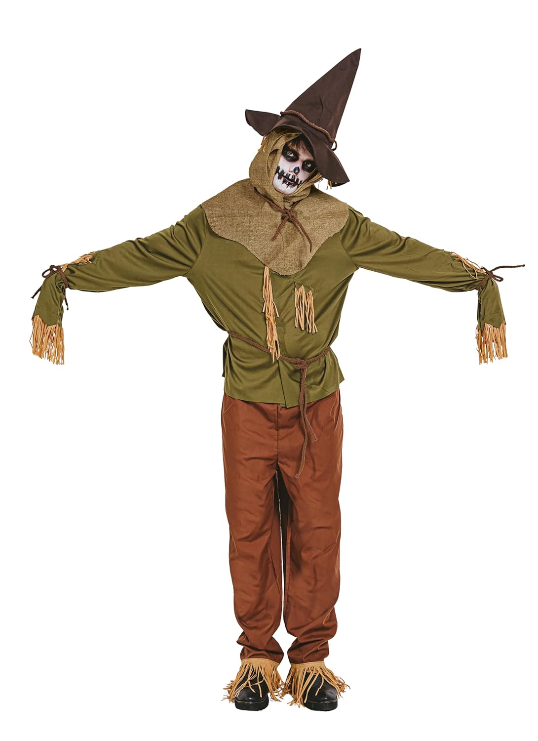 P'TIT CLOWN - Costume Épouvantail Halloween - Déguisement Adulte Parfait pour Fêtes Costumées et Évènements à Thème (L-XL)