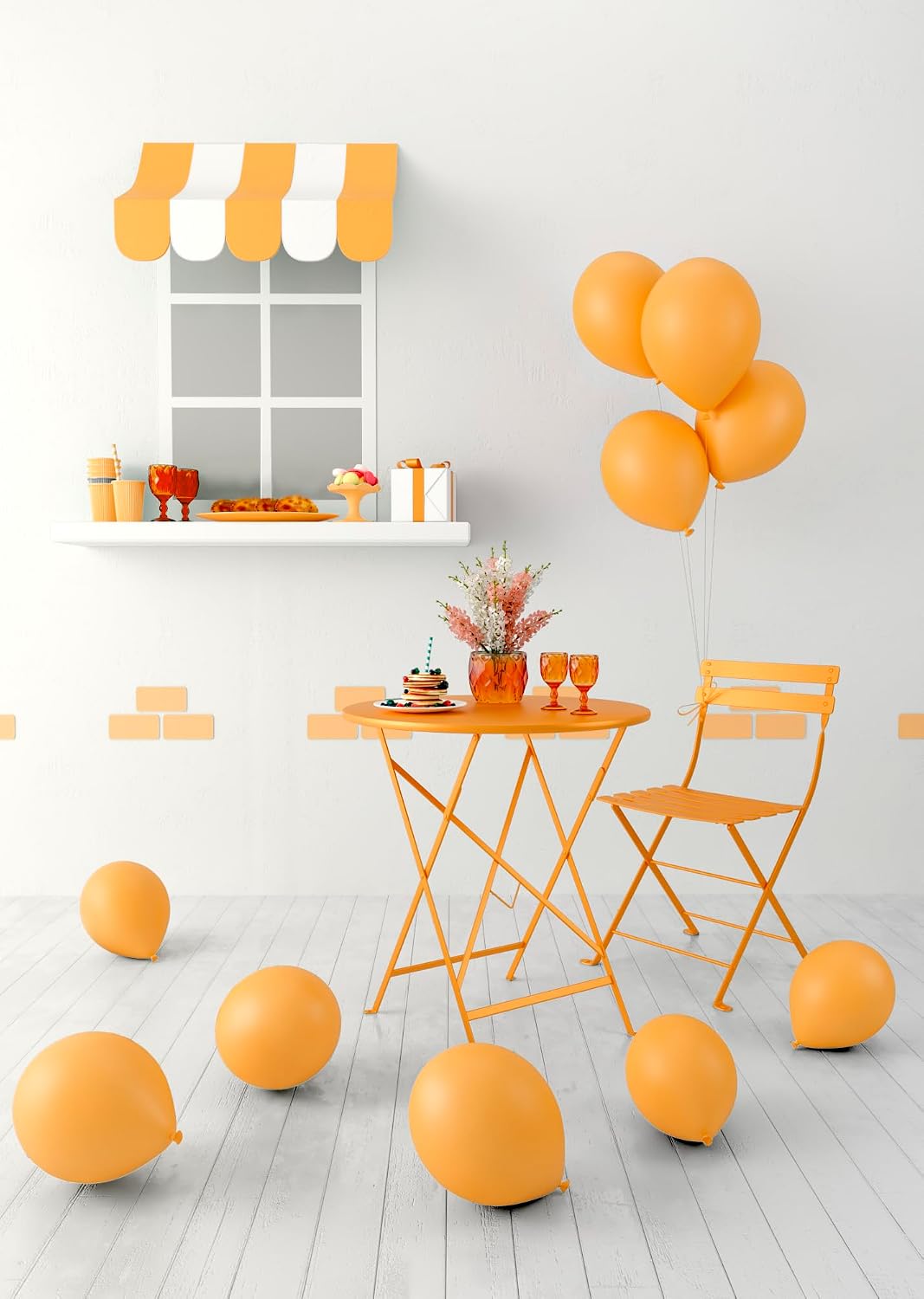 P'TIT CLOWN — Lot de 10 Ballons Anniversaire orange Ø 30 cm – Image 3
