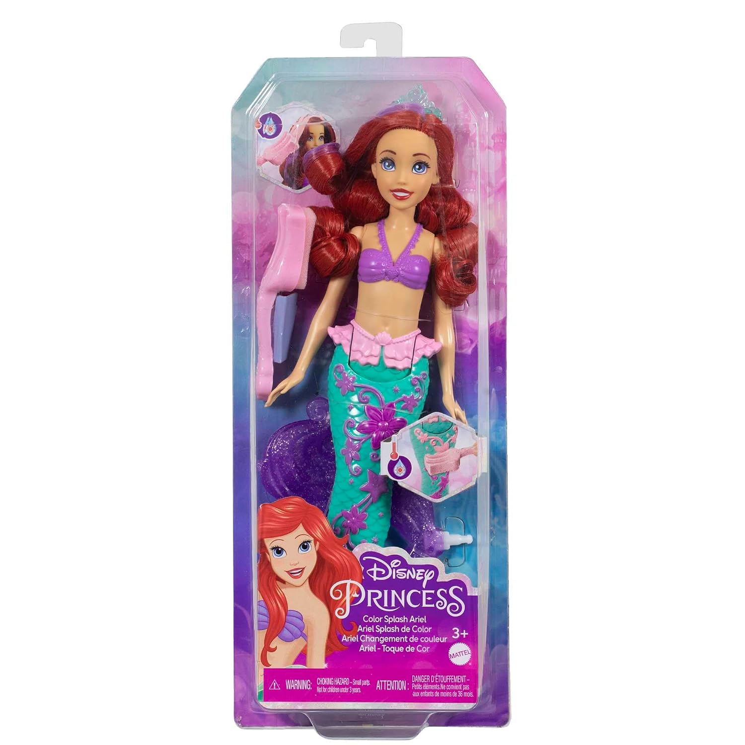 MATTEL Disney Princess — Poupée Ariel sirène change de couleur – Image 5