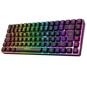 Spirit of Gamer | Clavier de Jeu Bluetooth sans Fil | Layout Espagnol QWERTY | Keyboard TKL Compact 65% | Touches Semi-mécaniques Dont 25 Anti-ghosting | Compatible PC, téléphone et Tablette