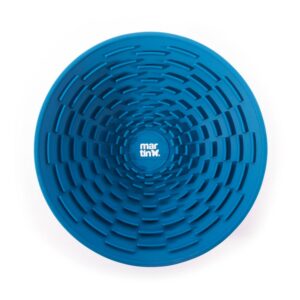 Gamelle de léchage en Silicone pour Chien et Chat Martin - Accessoire d’Occupation apaisant, Digestion améliorée & hygiène bucco-Dentaire, Ventouse antidérapante, Lavable, 18,6 cm (Bleu)
