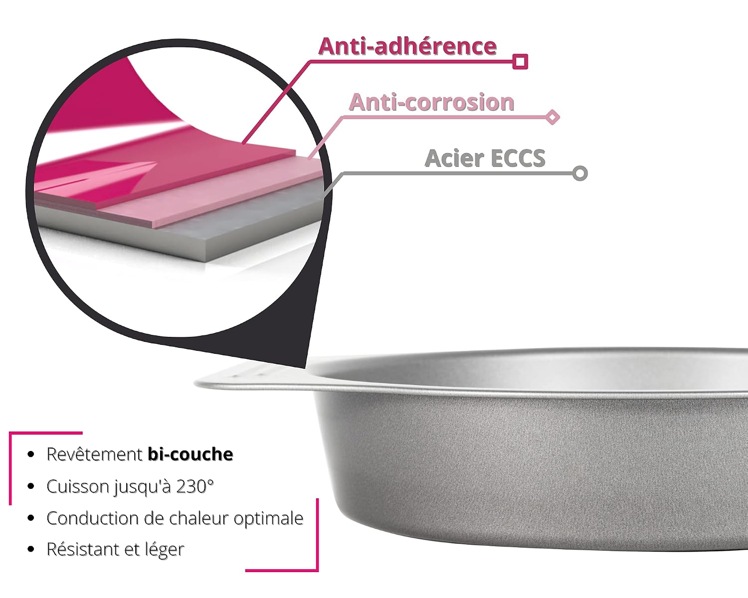 SIF UNIS France — Moule à manqué rond antiadhésif Ø 26 cm – Image 2