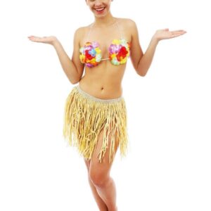 P'tit Clown - 57010 Soutien-Gorge Hawaïen en Fleurs - Collier Hawaïen - Idéal pour Une soirée déguisée, Carnavals, Célébrations - 16x16 cm - Multicolore